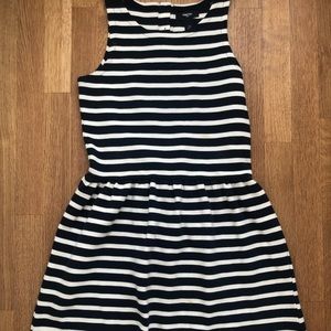 navy and white stripe gap dress